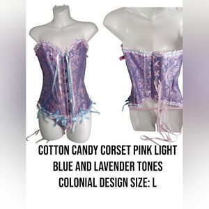 Cotton Candy Corset - Pink and Lavender